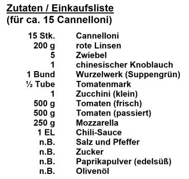 Zutaten - Linsen_Cannelloni
