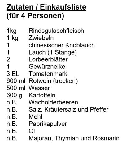 Zutaten-Rotweingulasch