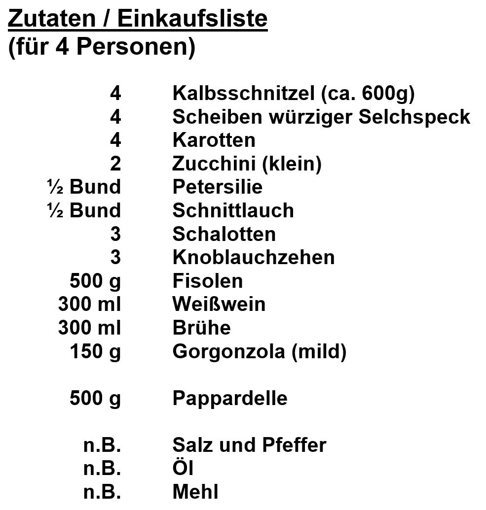 Zutaten-Kalbsröllchen